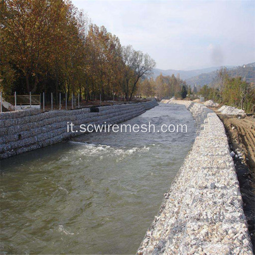 Cestini in rete metallica Gabion riempiti con pietra